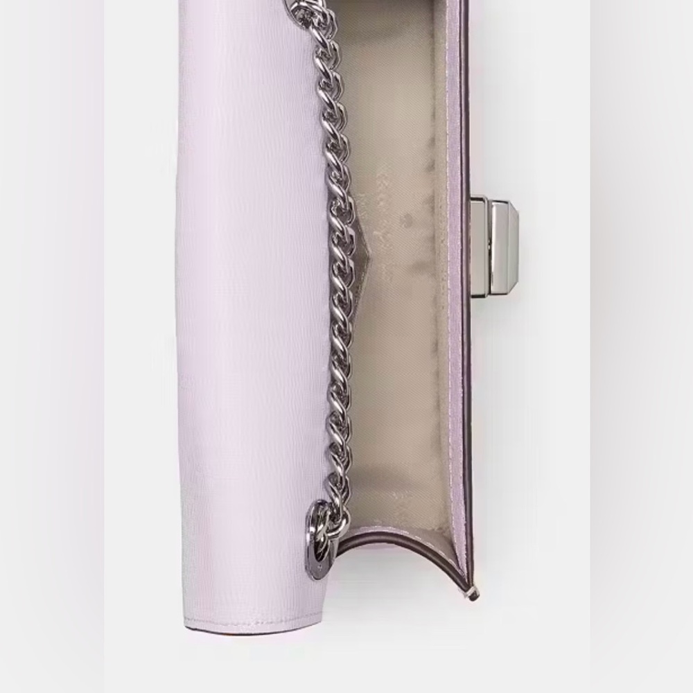 Kate Spade Phoebe Turnlock Mini Flap Crossbody Light Frozen Lilac MSRP $329 - Picture 14 of 17